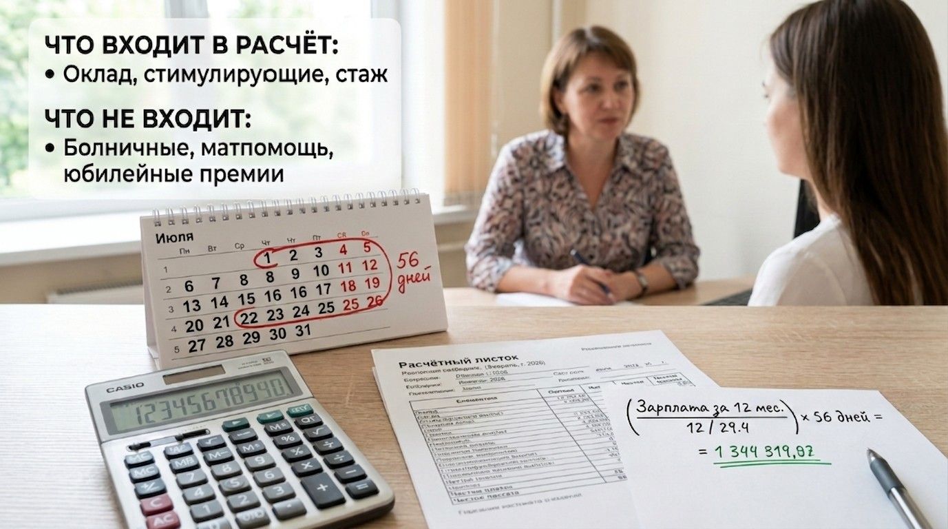 Как считают отпускные и на что рассчитывать педагогу