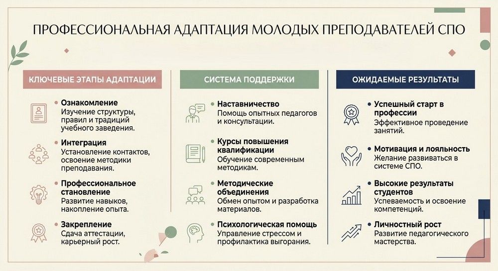 Профессиональная адаптация молодых педагогов СПО